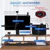 Eye Contact Webcam with Microphone for PC, 1080P Center cam for mac, 95FOV Middle-Screen Center cam, USB computer camera Plug&Play, for desktop computer Facetime Compatible with macOS&Windows (Black) view 2