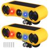 Qualirey Solar Outdoor Motion Sensor Alarm 2 x 129db Loud Noise Maker 13 Sound Detector Strobe Light, 4 Modes Animal Deterrent Dog Barking Alarm Mount on Ground or Fence for Garden Yard(2 Pack) view 1