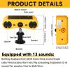 Qualirey Solar Outdoor Motion Sensor Alarm 2 x 129db Loud Noise Maker 13 Sound Detector Strobe Light, 4 Modes Animal Deterrent Dog Barking Alarm Mount on Ground or Fence for Garden Yard(2 Pack) view 2