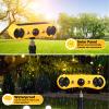 Qualirey Solar Outdoor Motion Sensor Alarm 2 x 129db Loud Noise Maker 13 Sound Detector Strobe Light, 4 Modes Animal Deterrent Dog Barking Alarm Mount on Ground or Fence for Garden Yard(2 Pack) view 3