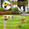 Qualirey Solar Outdoor Motion Sensor Alarm 2 x 129db Loud Noise Maker 13 Sound Detector Strobe Light, 4 Modes Animal Deterrent Dog Barking Alarm Mount on Ground or Fence for Garden Yard(2 Pack) view 4
