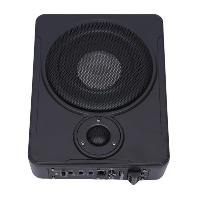 CAIHAOA 600W Car Enclosed Subwoofer, 8Inch Car Under-Seat Active Subwoofer Power Amplifier Sub Bass Speaker Kit, Ultra Slim Under Seat Active Powered Car/Truck Subwoofer