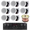 Home Theater System Kit, 4 Channel 1000 Watts Bluetooth Receiver with 5.25" 8 Qty of 175W in-Wall in-Ceiling Speakers & 16 Gauge 500 ft. Spool of Speaker Zip Wire by Vaiyer view 1