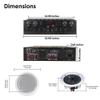 Home Theater System Kit, 4 Channel 1000 Watts Bluetooth Receiver with 5.25" 8 Qty of 175W in-Wall in-Ceiling Speakers & 16 Gauge 500 ft. Spool of Speaker Zip Wire by Vaiyer view 2