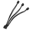 12VHPWR PCIE 5.0 12+4Pin Extension Cable, 12+4Pin to 3x8Pin GPU Cable Alloy Copper Terminals for 4090 GPU view 4