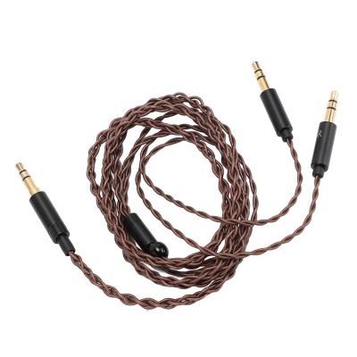 Headphone Upgrade Replacement Cable, Earphone Replacement Cable 3.5mm to Dual 3.5mm Professional for Headphone Accessories
