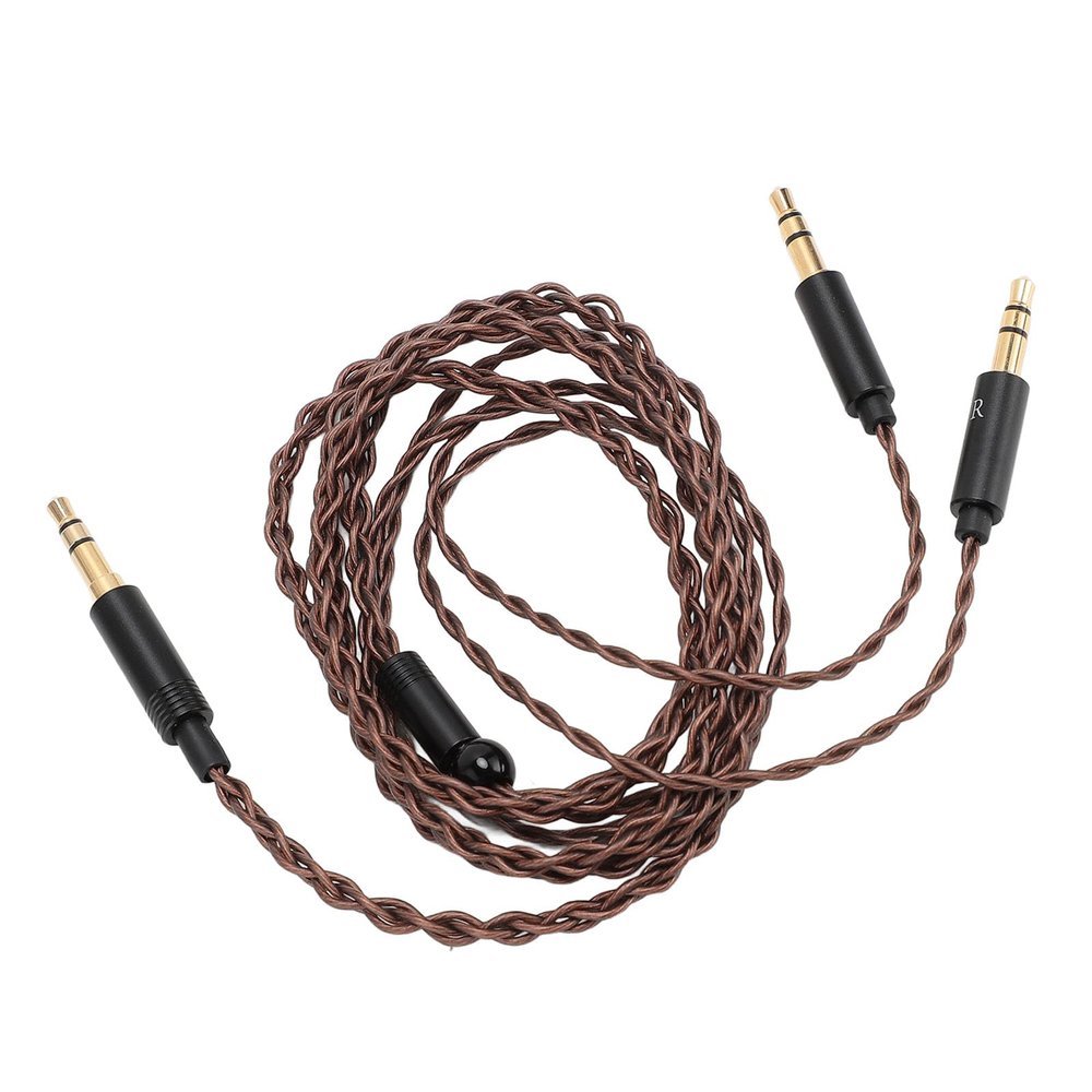 Headphone Upgrade Replacement Cable, Earphone Replacement Cable 3.5mm to Dual 3.5mm Professional for Headphone Accessories