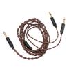 Headphone Upgrade Replacement Cable, Earphone Replacement Cable 3.5mm to Dual 3.5mm Professional for Headphone Accessories view 1