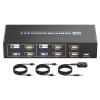 8K60Hz HDMI KVM Switch 2 Monitors 2 Computers, 4K120Hz USB 3.0 Dual Monitor HDMI KVM Switcher 2 in 2 Out for 2 PC Share Two Monitors and Keyboard Mouse Printers and More view 1