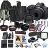 Canon EOS R100 24.2MP APS-C CMOS Sensor Mirrorless Camera with 18-45mm and 75-300mm Lense+ Sling Backpack + 128GB Memory Card + Video Light + Microphone + More (Pro Video Bundle) (Renewed) view 1