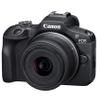 Canon EOS R100 24.2MP APS-C CMOS Sensor Mirrorless Camera with 18-45mm Lens + Sling Backpack + 128GB Extreme Speed Memory Card + Video Light + Microphone + More (Pro Video Bundle) (Renewed), Black view 2