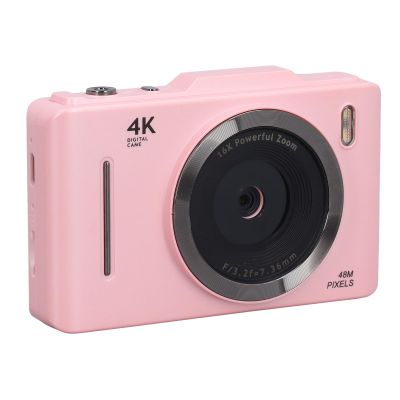 Tangxi Digital Camera 4K, 48MP 16X Digital Zoom Autofocus Camera with 2.8 inch Display Screen, Cute Portable Vlogging Video Camera for Travel, Students (Roseate)