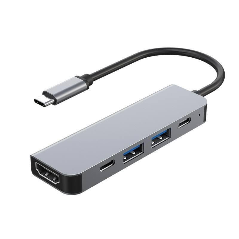 HLOVEL 5-in-1 USB C Hub docking station HDMI 4K USB3.0 and USB2.0 Type C*2 for Computer Laptop USB C Hub