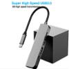 HLOVEL 5-in-1 USB C Hub docking station HDMI 4K USB3.0 and USB2.0 Type C*2 for Computer Laptop USB C Hub view 3