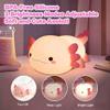 Cute Axolotl Night Light for Kids Bedroom, Animal Silicone Nursery Night Lamp Touch Control Nightlights USB Rechargeable Bedside Lamp for Baby Children Toddlers Girls Gift (Pink Axolotl+1) view 2