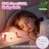 Cute Axolotl Night Light for Kids Bedroom, Animal Silicone Nursery Night Lamp Touch Control Nightlights USB Rechargeable Bedside Lamp for Baby Children Toddlers Girls Gift (Pink Axolotl+1) view 3
