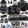 CANON EOS 2000D/Rebel T7 DSLR Camera with EF-S 18-55MM F/3.5-5.6 IS II+420-800mm f/8.3 HD Telephoto Zoom Lenses with T Mount+50'' Tripod+Deluxe Accessory Bundle (Renewed) view 1