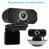 BONKZEBU 1080P Webcam with Microphone, Rotatable Wide Angle USB Camera Support 3D Digital Noise Reduction for Desktop Computer Online Class view 4
