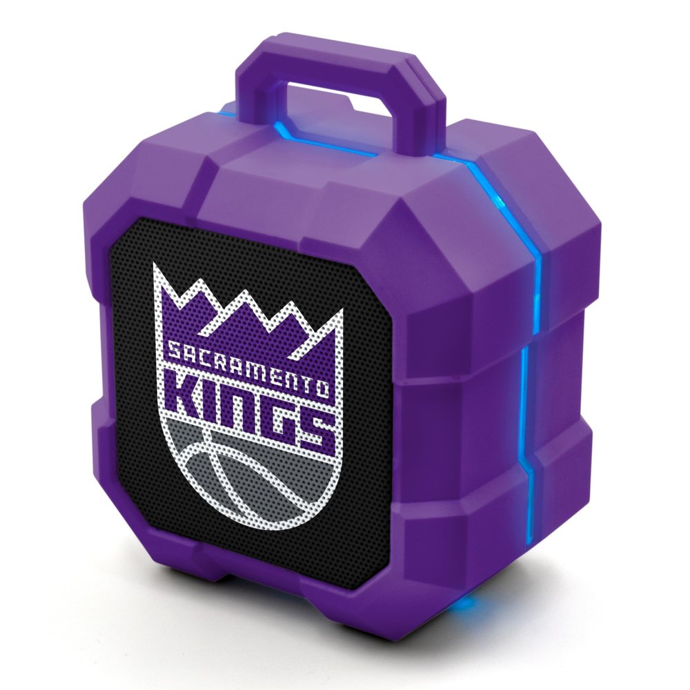 SOAR NBA Shockbox LED Wireless Bluetooth Speaker - Water Resistant IPX4, 5.0 Bluetooth with Over 5 Hours of Play Time - Small Portable Speaker - Officially Licensed NBA, Perfect Home & Outdoor Speaker