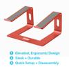 BLACK+DECKER Laptop Stand, Desk Mat, Combo Cable, 2-Port Wall Charger, Perfect for Home, Office, WFH, Dorm - Coral Rose Red Set view 4