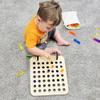 SUPREMETECH Rainbow Peg Board | Montessori Shape and Color for Kids | Wooden and Acrylic Manipulatives Materials view 4