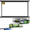 ZYXQQJ 60 Inch Pull Down Projector Screen, Wall Mounted Movie Screen, 4K HD Home Theater Projection Screen 16:9/4:3 Format(4:3,30inch) view 1