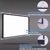 ZYXQQJ 60 Inch Pull Down Projector Screen, Wall Mounted Movie Screen, 4K HD Home Theater Projection Screen 16:9/4:3 Format(4:3,30inch) view 2
