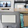ZYXQQJ 60 Inch Pull Down Projector Screen, Wall Mounted Movie Screen, 4K HD Home Theater Projection Screen 16:9/4:3 Format(4:3,30inch) view 4