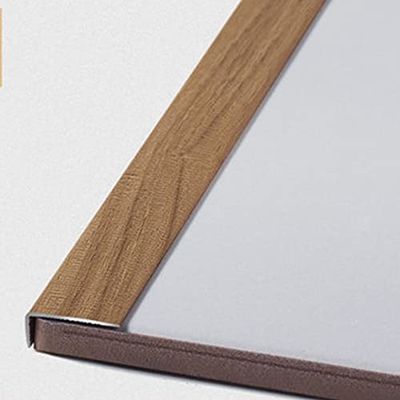 Laminate Floor Transition Strip, Aluminum L Molding Wood Look Edge Banding, Thresholds Gap Trim for Indoor Outdoor Doorways (Color : K, Size : 0.8cm x 2cm)
