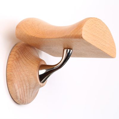 JevLoN Wall Mounted Wood Headphone Stand, Solid Wood Headset Stand, Headphone Hanger Storage Rack, Gaming Headset Stand, Space-saving(A)