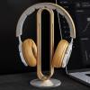JevLoN Universal Headphone Stand for Desk, Solid Wood Headset Stand, Gaming Headphone Stand with Heavy Duty Metals Base for All Headphone Sizes(B) view 1