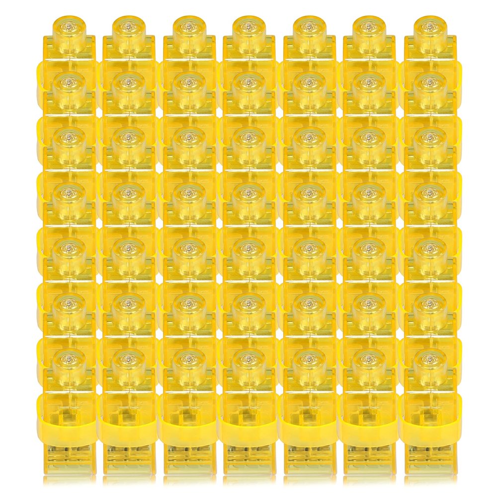 Finger Lights, 50Pcs Yellow Flashlights Finger for Kids Glow Party Favors Bulk, Led Light Up Finger Light for Easter Back to School Classroom Prizes Trick or Treating Christmas