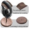 JevLoN Headset Holder Stand Headphone Holder with Wood and Aluminum Desktop Headphone Stand Headset Stand for Desk with Heavy Duty Wood Base, Headphones Stand for All Headphone Sizes view 3