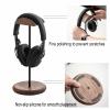 JevLoN Headset Holder Stand Headphone Holder with Wood and Aluminum Desktop Headphone Stand Headset Stand for Desk with Heavy Duty Wood Base, Headphones Stand for All Headphone Sizes view 4