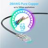 Cat6a Ethernet Cable Slim 200ft Outdoor&Indoor, 28AWG Pure Copper Cat6 Internet Cable for Waterproof & Direct Burial, Flexible Cat6 Ethernet Cable 10G 550MHZ, Cat 6 Network cable for Indoor Black view 4