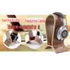 JevLoN Headphone Stand Wood, Headset Stand for Desk, Walnut Gaming Headphone Holder, Universal Headset Holder, Headphone Decoration Stand, for All Headphone Sizes(Walnut) view 4