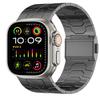 100% Pure Full Titanium Band Compatible with Apple Watch Ultra / Ultra2 Band 49mm 46mm 45mm 44mm, Adjustable Titanium Links with Magnetic Clasp Connectors DLC,grey view 2
