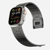 100% Pure Full Titanium Band Compatible with Apple Watch Ultra / Ultra2 Band 49mm 46mm 45mm 44mm, Adjustable Titanium Links with Magnetic Clasp Connectors DLC,grey view 3