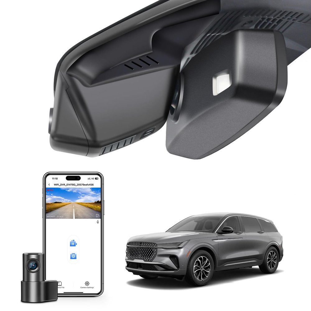 Mangoal Front 4K & Rear 1080p Dash Cam fit for Ford Lincoln Nautilus Gen2 CDX707 2024 2025 2026, UHD 2160P Video, WiFi, App, 128GB Card