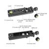 GOWENIC Camera Rail Nodal Slide, 150mm Quick Release Plate Clamp with Bubble Level, Arca Ball Head Compatible, for Panoramic and Macro Photography view 2