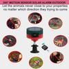 AMZSTAR Outdoor solar motion sensor alarm, 360  range motion monitor IP65 waterproof 4 working mode villa farm barn orchard customized sound alarm LED flashing light (Red-2) view 3