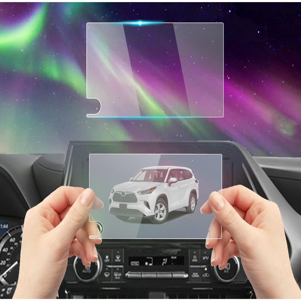 xjzshly Screen Protector for 2025 2024 2023 Toyota Highlander L/LE/XLE/XSE/Hybrid 8 Inch Tempered Glass Protective Film Navigation Entertainment System Touchscreen Cover Accessories HD Clear