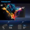 Geuxe HY320 Mini Native 720P Android 11 Projector 200ANSI Wifi6 BT5.0 Cinema Outdoor Portable 180 Rotable Projector,US Plug, Black, 500734168A2 view 3
