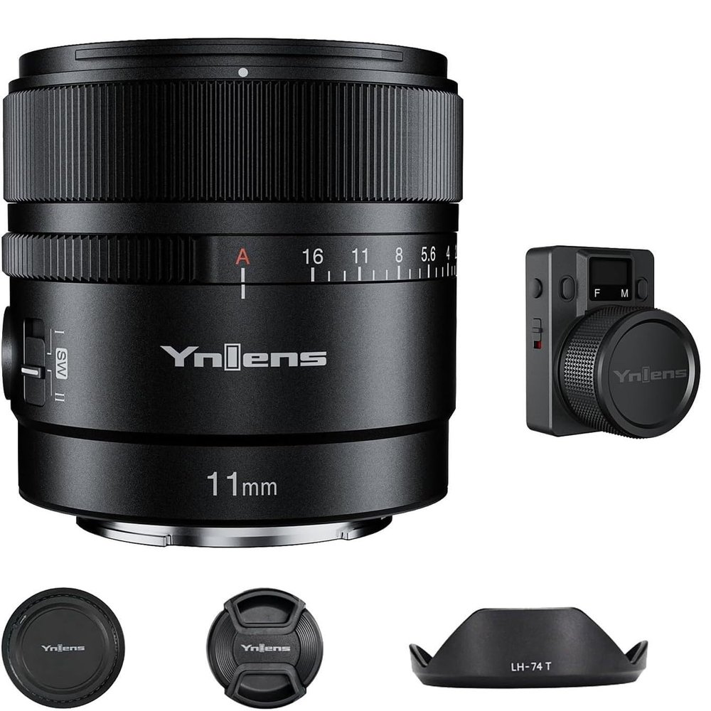 YONGNUO YN11MM F1.8S w/Remote Controller for Sony 11mm F1.8 Large Aperture Fixed Prime Lens Auto Focus APS-C Frame Ultra Wide Angle Lens for Sony E Mount Mirrorless Cameras