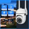 Geuxe 5G WiFi 360 Surveillance Cameras Tracking Full Color Night Vision Security Protection Motion Outdoor Camera US Plug, White view 2