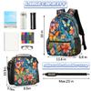 Backpack with Lunch Box Travel Backpack Colorful Butterfly Floral Bookbag & Lunch Bag Insulated Lunchbox Waterproof Daypack Laptop Backpack Freezable Lunch Bag view 2