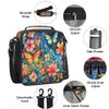 Backpack with Lunch Box Travel Backpack Colorful Butterfly Floral Bookbag & Lunch Bag Insulated Lunchbox Waterproof Daypack Laptop Backpack Freezable Lunch Bag view 4