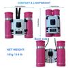 10x22 Compact Binoculars for Adults Teens, Mini Small Optical Binoculars for Bird Watching Opera Hiking Hunting Travel Concert (Pink, 10x22) view 3