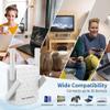 Geuxe 300M WiFi Repeater Booster Range Extender for Home & Office,Internet Extender Signal Booster with 4 Antennas US Plug, white, 500720277A1 view 3