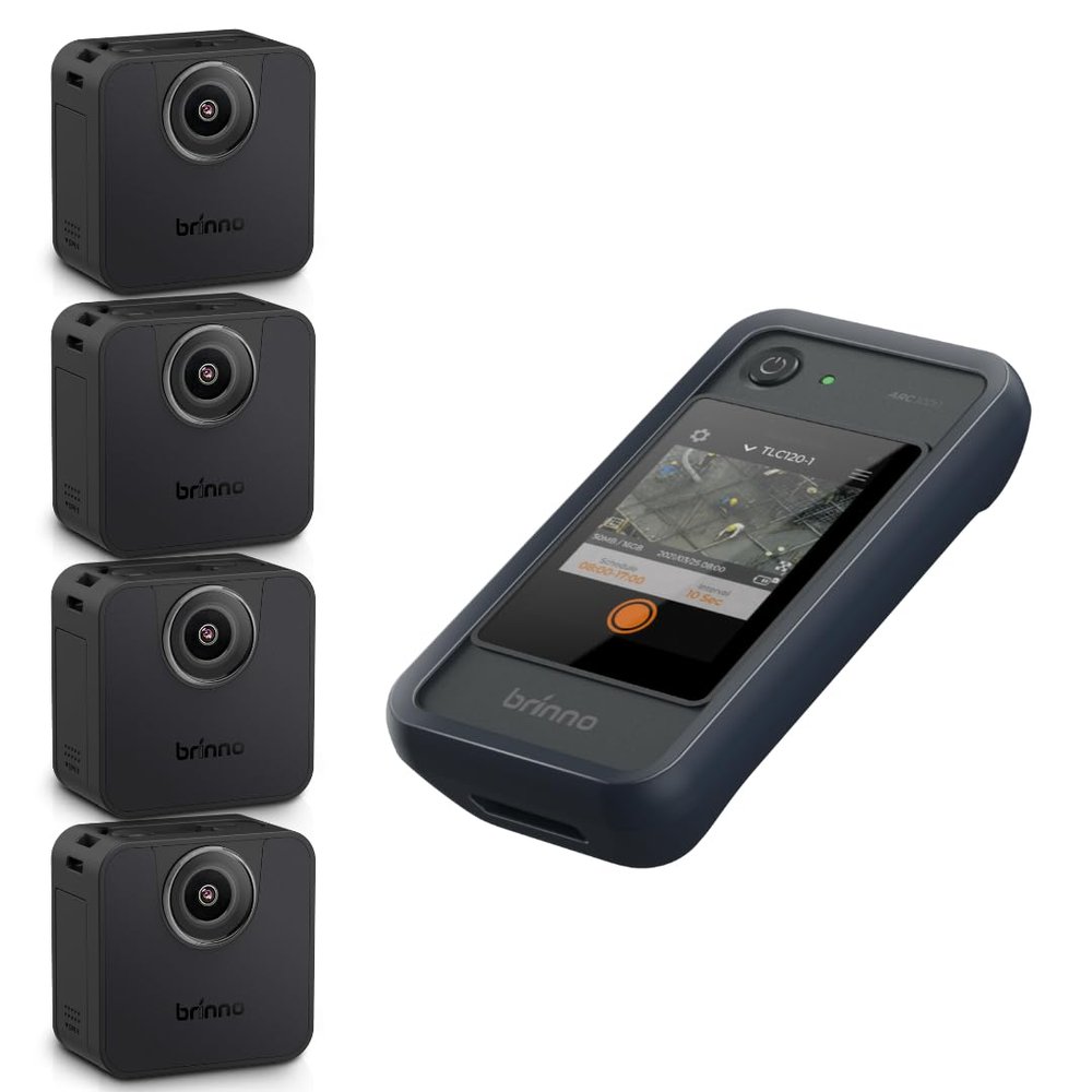 Brinno BCC200-BLE Time Lapse Camera Bundle : 1 X ARC100 + 4 X TLC200PRO-BLE